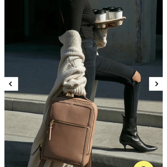 Calpak Kaya Laptop Backpack in Caramel - Picture 11 of 14